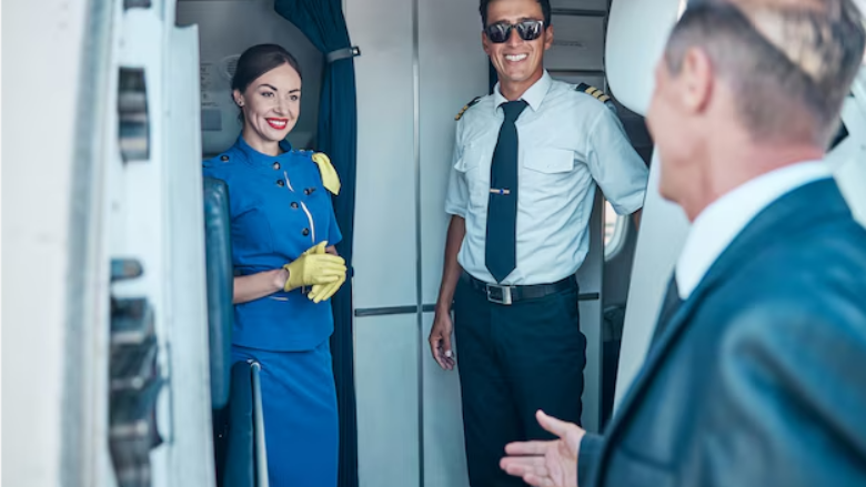 A e dini pse stjuardesat ju përshëndesin kur hyni në aeroplan?