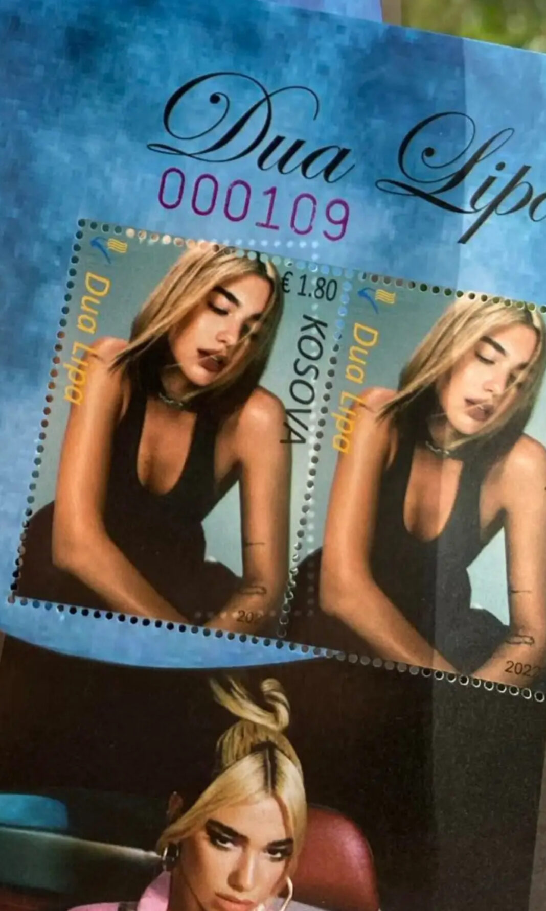 Kur arti bëhet identitet! Dua Lipa në pullat postare të Kosovës