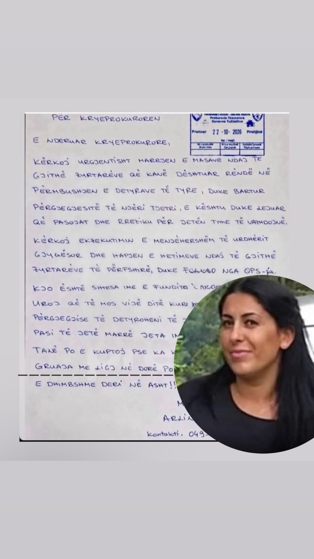 U vra nga kunati, letra e 49 vjeçares në Kosovë: Uroj të mos jepni llogari pasi të jetë marrë jeta ime